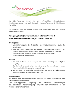 Stellenanzeige-Reinigungskraft - SEM