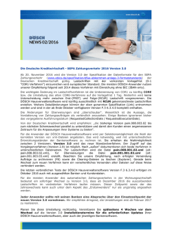 Die Deutsche Kreditwirtschaft - SEPA Zahlungsverkehr 2016