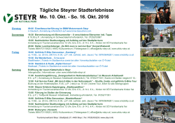 Wochenprogramm Steyr (KW 41)