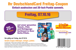 Ihr DeutschlandCard Freitag-Coupon