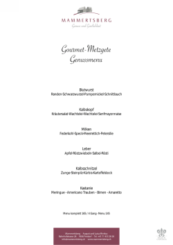 Gourmet-Metzgete Genussmenu