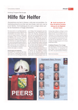 Bericht Feuerwehr Peers Schweiz Feuerwehrzeitung 2016 [PDF
