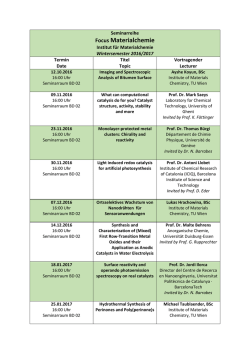 Seminarreihe Focus Materialchemie WS2016 2017