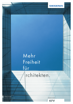 Mehr Freiheit für rchitekten.