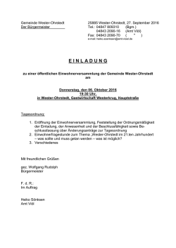 einladung - Wester