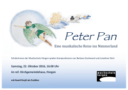 Musical PETER PAN - Musikschule Horgen