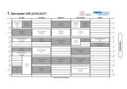 Stundenplan Wintersemester 2016/2017 für Maschinenbauer im 1