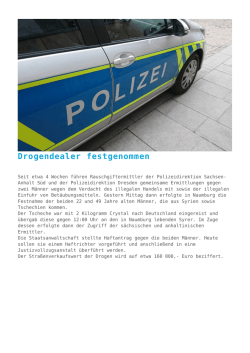Drogendealer festgenommen