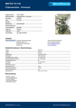 Fräsmaschine - Universal - IMATEC FU-145