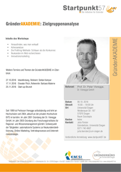 Info-Blatt zur Veranstaltung - Gr&uuml;nderb&uuml;ro