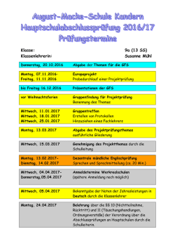 Prüfungstermine WRS - August-Macke