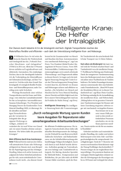 Intelligente Krane: Die Helfer der Intralogistik - Demag