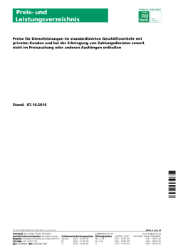 Preisverzeichnis - PSD Bank Hessen