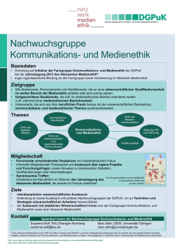 Poster-Session - Netzwerk Medienethik