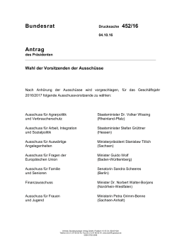 Wahl der Vorsitzenden der Ausschüsse (PDF, 81KB