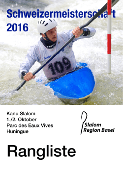 Rangliste SM 2016 - Slalom Region Basel