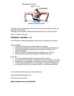 Inspire the world around you - Akademie f&uuml;r Sport und Gesundheit