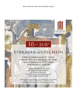 Einkaufsgutschein - Auktionshaus Die Eiche