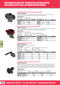 muffenkugelhahn mit pneumatik/elektroantrieb absperrklappen und