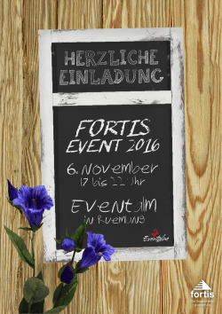 Einladung fortis Event 2016