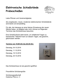 Hiermit laden wir zur