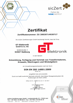 DIN EN ISO 14001:2009 - GT