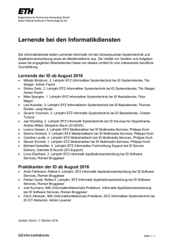 Lernende bei den Informatikdiensten
