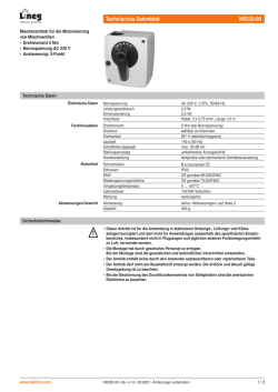 Technisches Datenblatt NR230-00