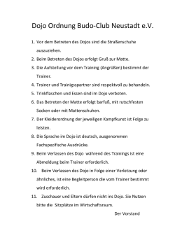 Dojo Ordnung Budo-Club Neustadt e.V.