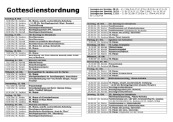 Gottesdienstordnung - St. Jacobus, Hilden