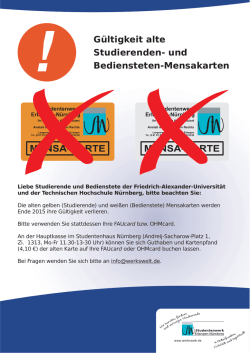 G&uuml;ltigkeit alte Studierenden- und Bediensteten