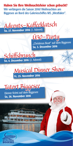 Angebote für die Vorweihnachszeit