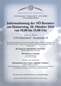 Informationstag 20.10.2016