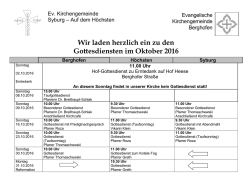 Gottesdienste Oktober - Evangelische Kirchengemeinde Dortmund