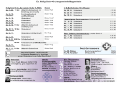 Gottesdiensttermine - Evangelische Heilig-Geist
