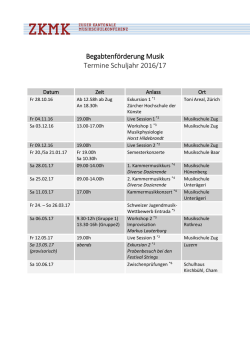 Jahresplan Schuljahr 2016