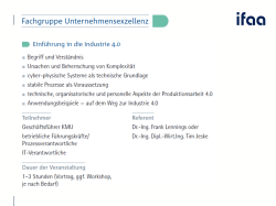 Einf&uuml;hrung in die Industrie 4.0