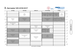 Stundenplan Wintersemester 2016/2017 für Maschinenbauer im 3