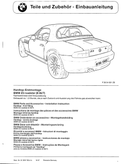 Hardtop—Erstmontage BMW 23 roadster (E 36/7)