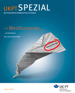 Magazin UKPT spezial: `Medikamente am Arbeitsplatz`