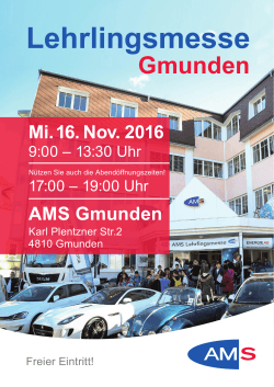 AMS Gmunden Lehrlingsmesse-Plakat 2016