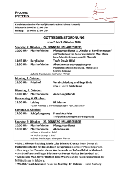 gottesdienstordnung