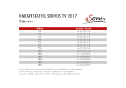 RABATTSTAFFEL SERVUS TV 2017