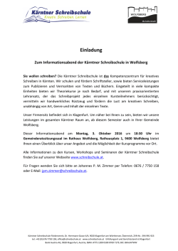 Einladung - Wolfsberg