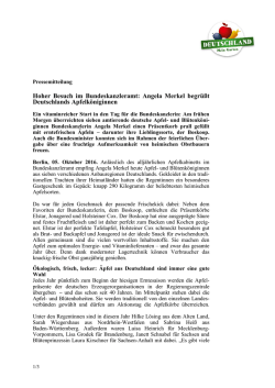Hoher Besuch im Bundeskanzleramt: Angela Merkel