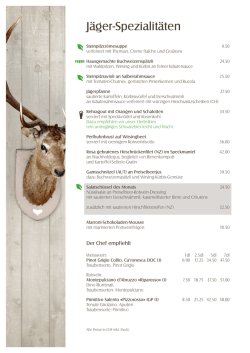 J&auml;ger-Spezialit&auml;ten