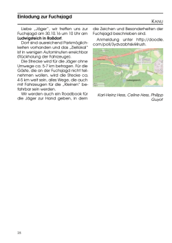 Einladung zur Fuchsjagd