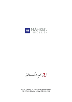 g&uuml;rtelstrasse 28 - M&Auml;HREN IMMOBILIEN