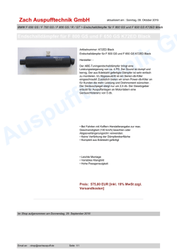 Endschalldämpfer für F 800 GS und F 650 GS K72ED Black