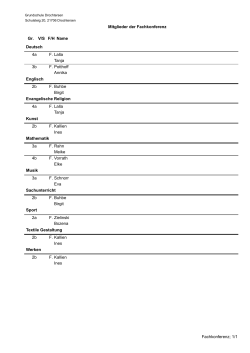 Gr. F/H Name V/S Mitglieder der Fachkonferenz Deutsch F. Lalla